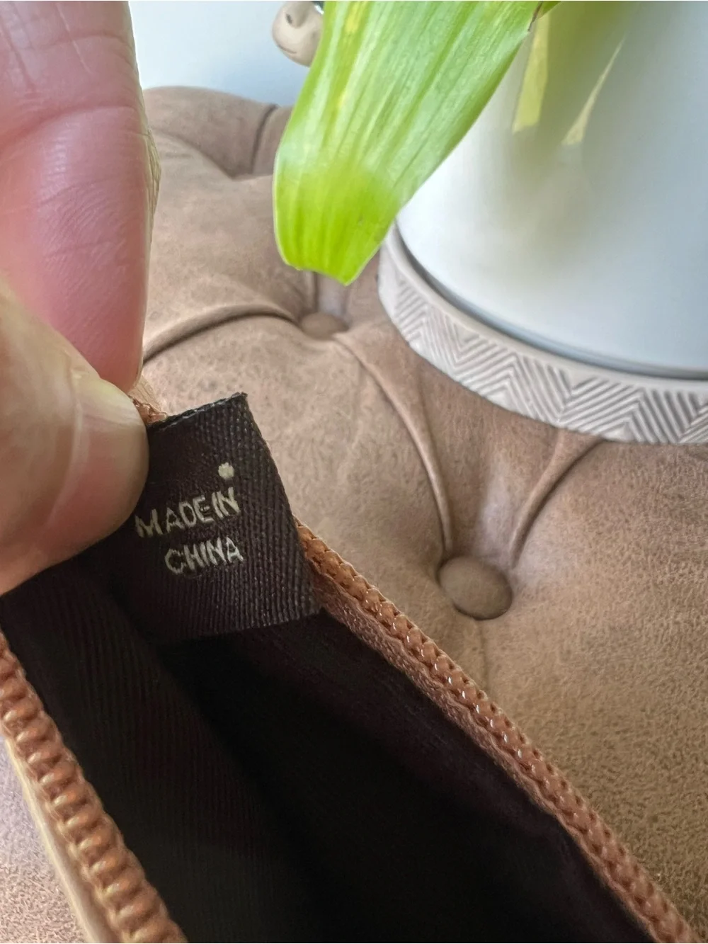 Coach Tan Leather Wristlet